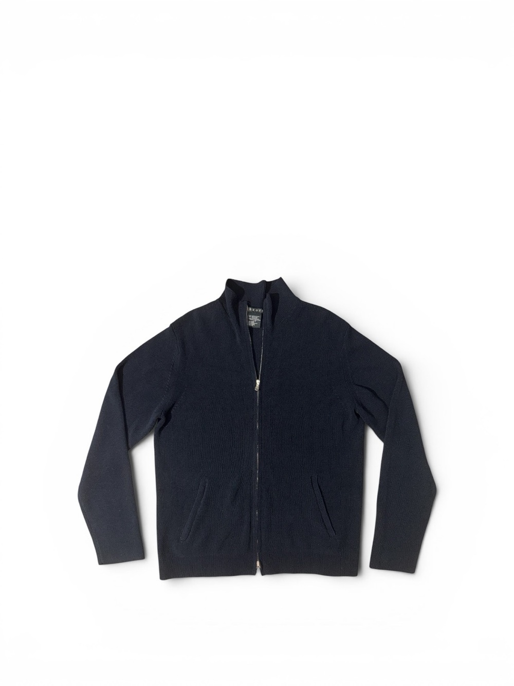 Theory Large New Men's Black Zip-Up Sweater
